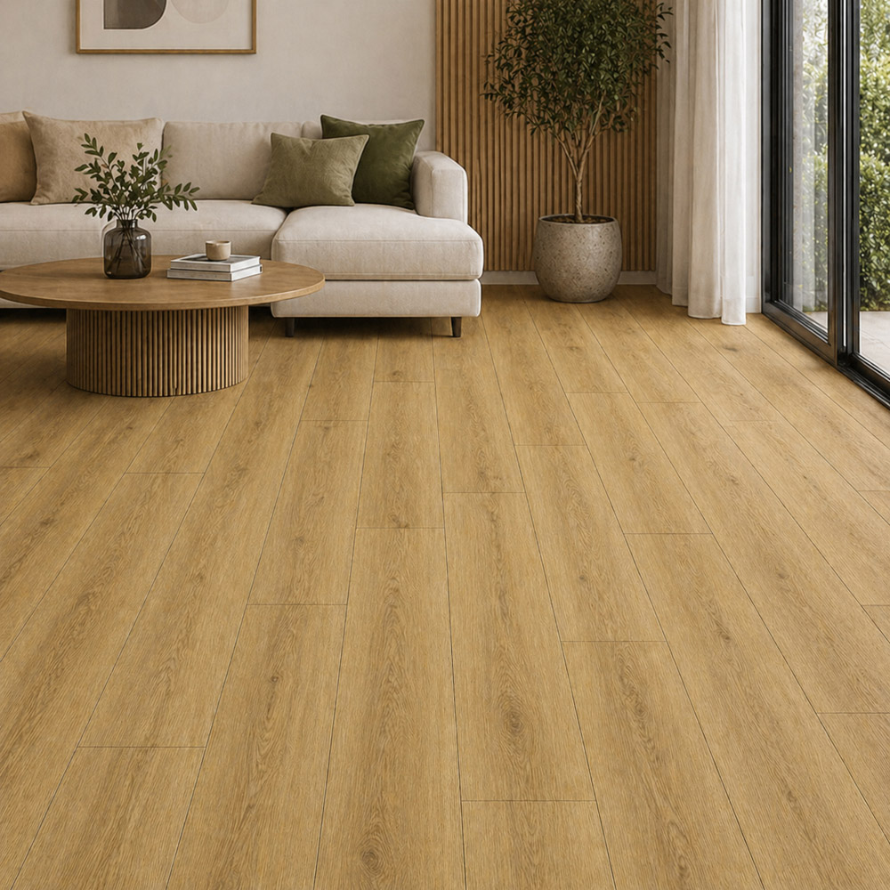 Britwall Medium Oak Wood-Embossed SPC Vinyl Flooring 1220 x 181mm 10 Pack Image 4