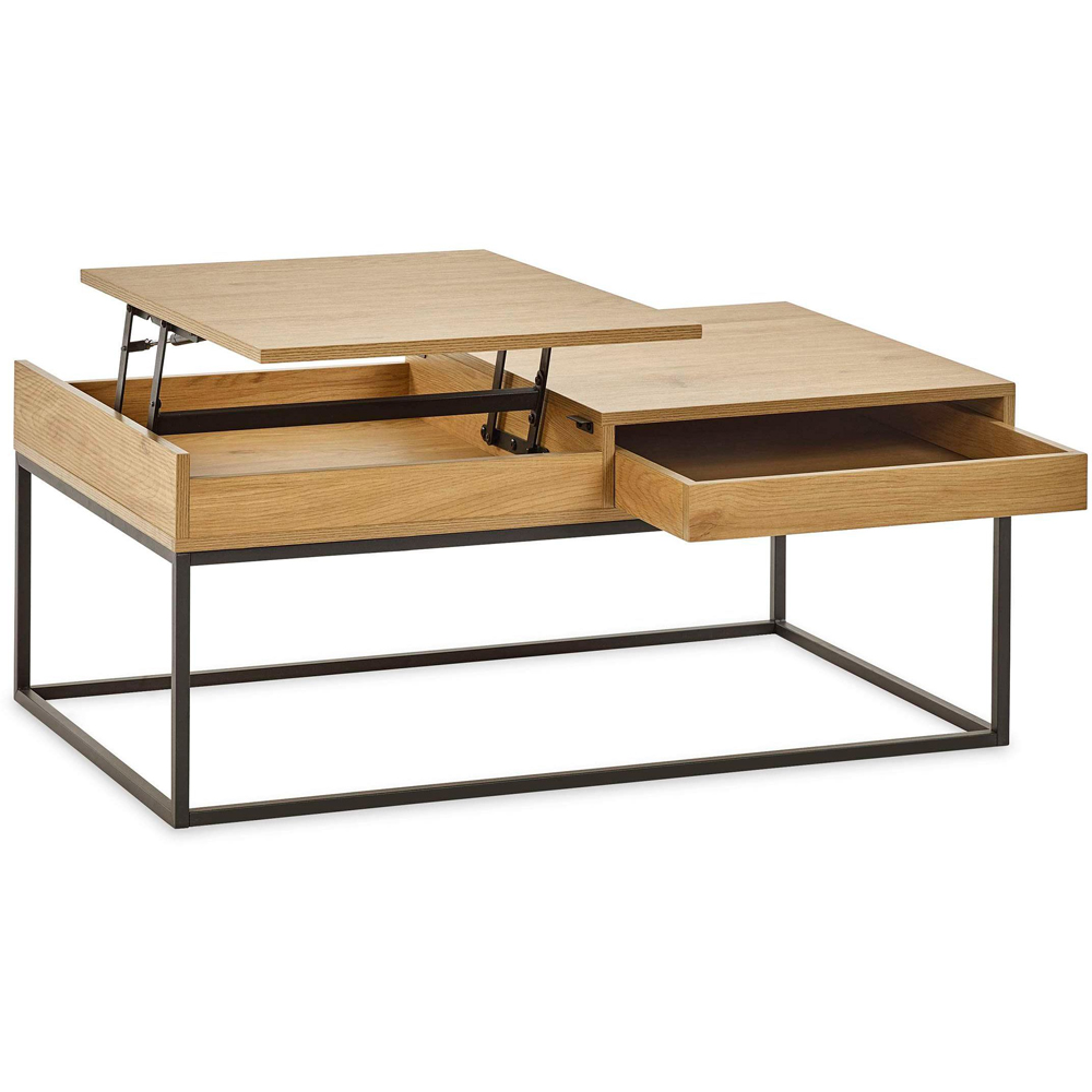 Julian Bowen Kade Single Drawer Single Shelf Oak Effect Coffee Table Image 4