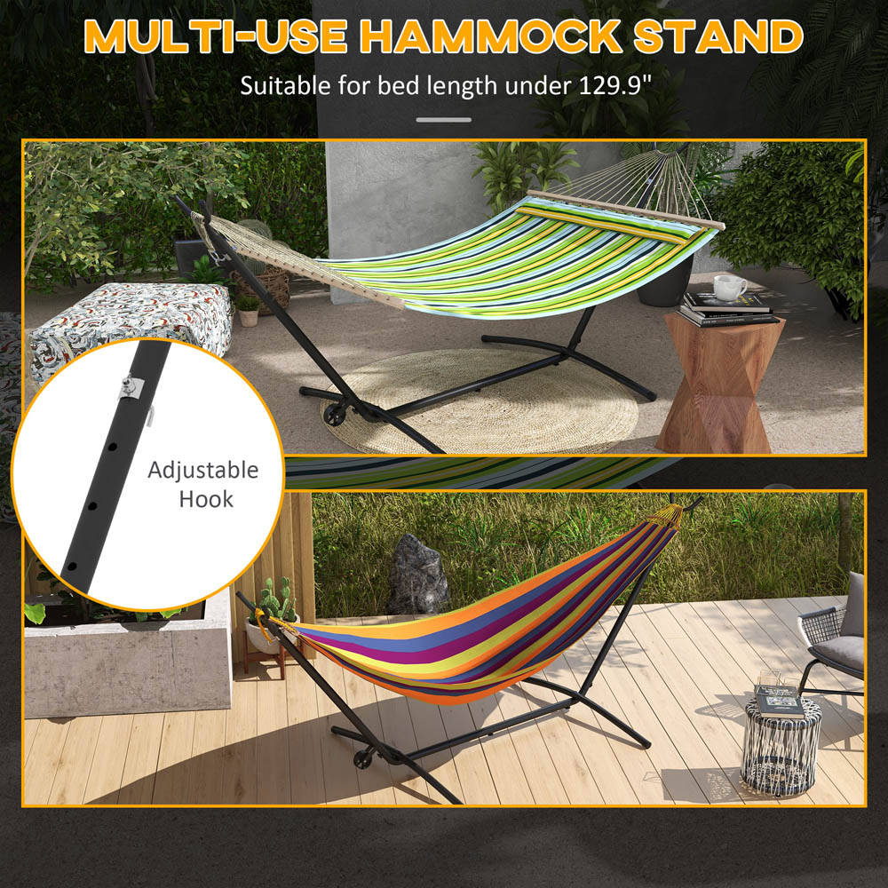 Outsunny Hammock Stand with Wheels Image 5