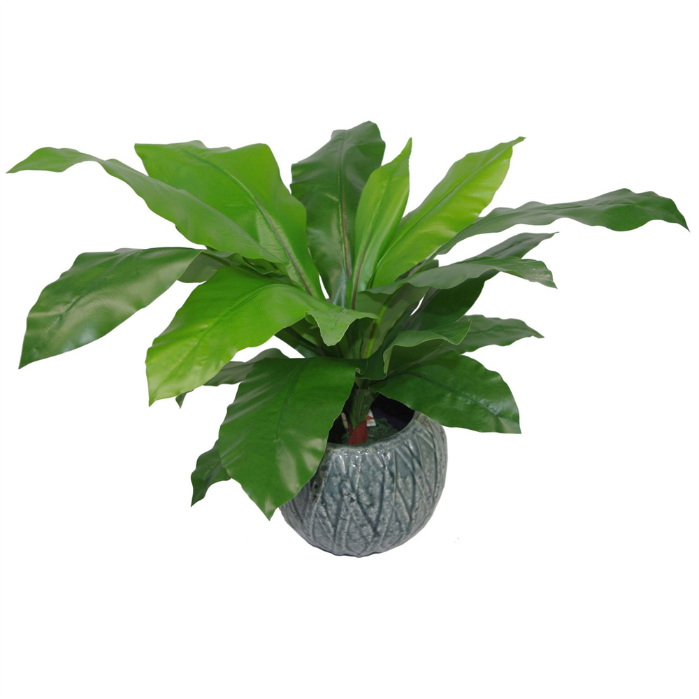 Leaf Tropical Dark Bushy Fern Artificial Tree Pot 2ft Image 3