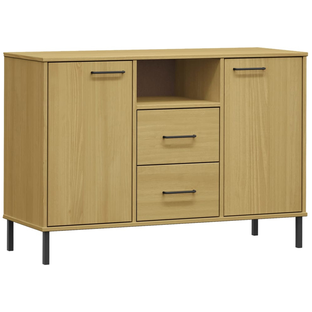 vidaXL Oslo 2 Door 2 Drawer Sideboard with Metal Legs Image 2