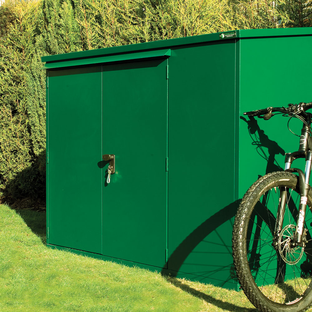 Asgard Addition 6 x 3ft Double Door Grey Bike Storage Shed Image 8