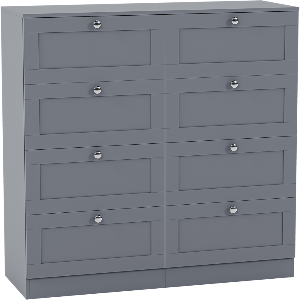 VIDA DESIGNS Altino 8 Drawer Grey Shaker-Style Chest of Drawers Image 2