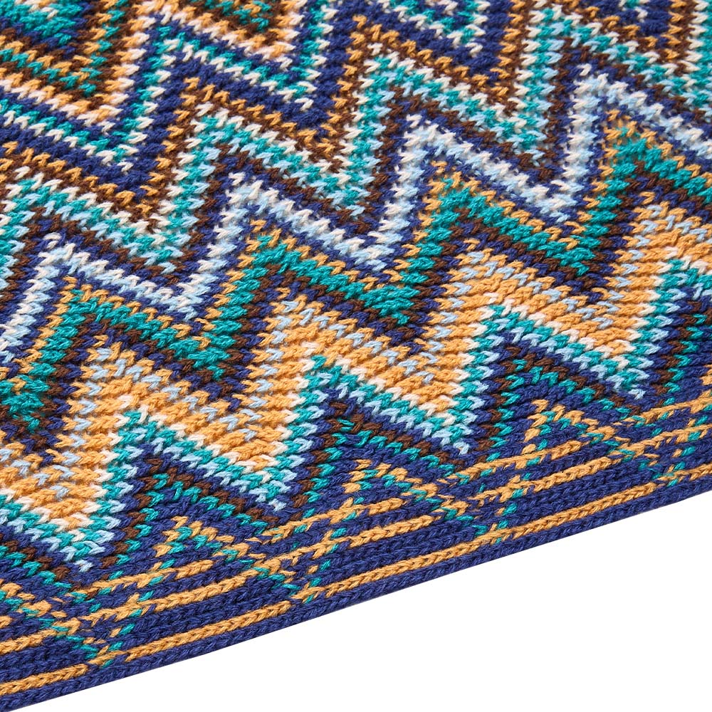 Living and Home Bohemian Blue Wave Sofa Throw Blanket with Tassels 170 x 127cm Image 5