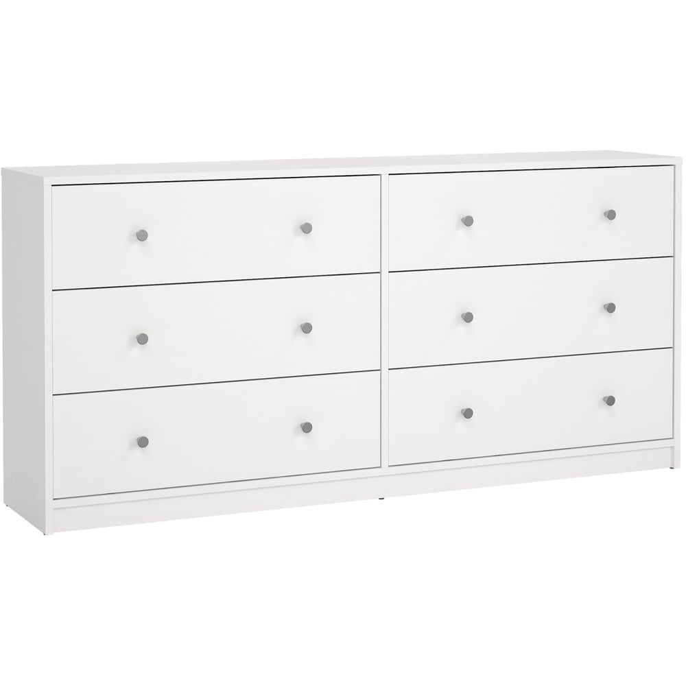 Furniture To Go May 6 Drawer White Chest of Drawers Image 2