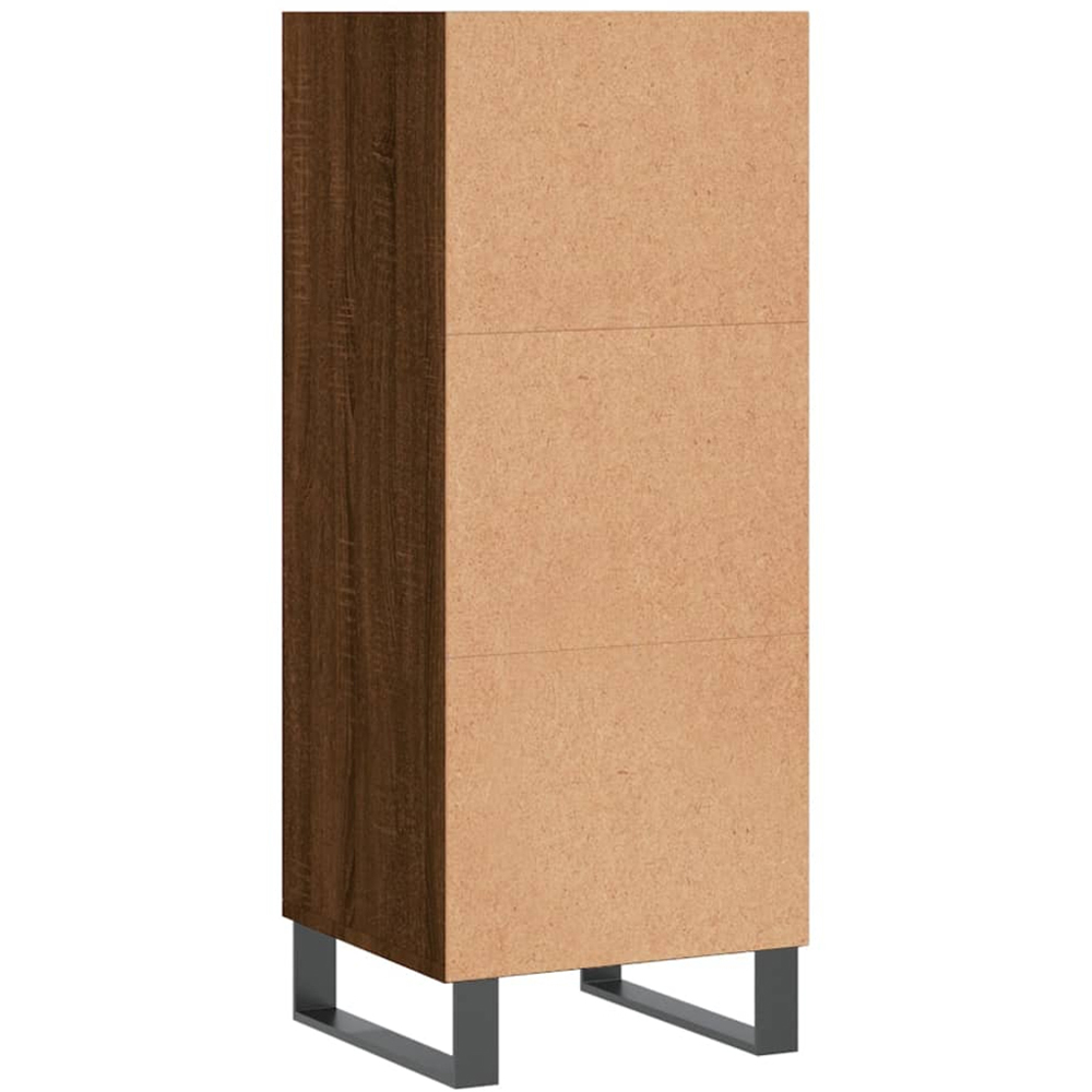 vidaXL 3 Shelf Brown Oak Sideboard Image 6