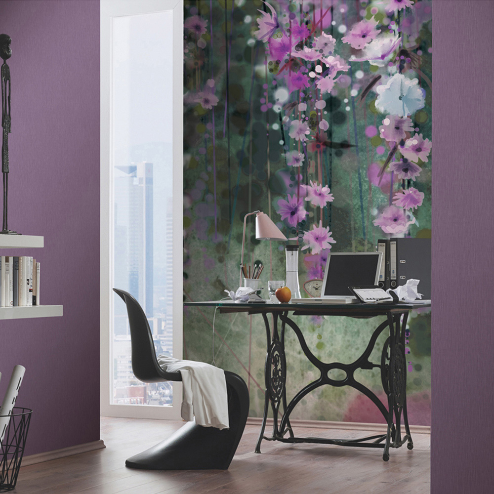Erismann 3D Photographic Floral Garden 5 Panels Wall Mural Image 1