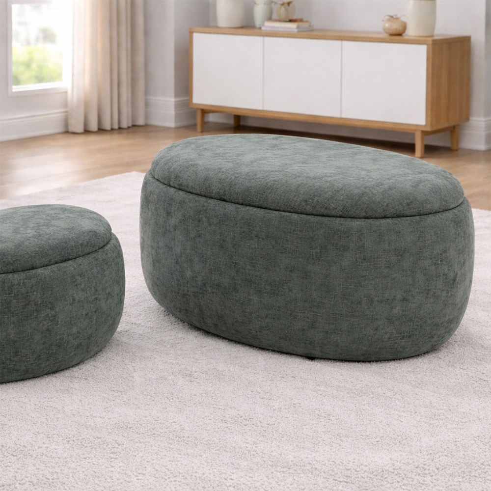 Fort Greene Moss Storage Ottoman 87cm Image 3