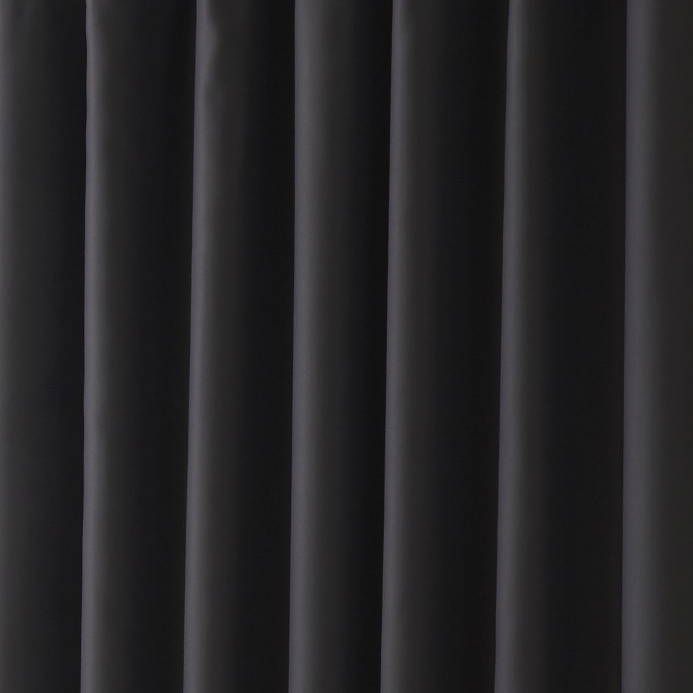 Alan Symonds Essential Charcoal Plain Pencil Pleat Taped Top Curtains 228 x 183cm Image 2