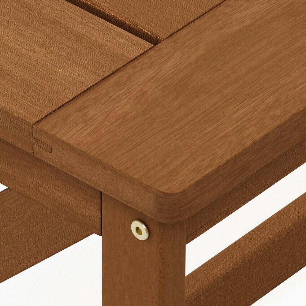 Walplus Tioman Natural X Leg Hardwood Coffee Table Image 6