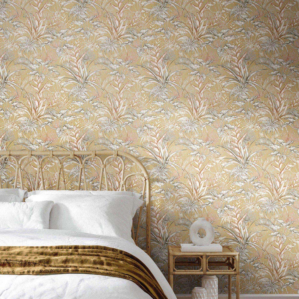 Hoopla Walls Oasis Tropical Canopy Hemp Wallpaper Image 2