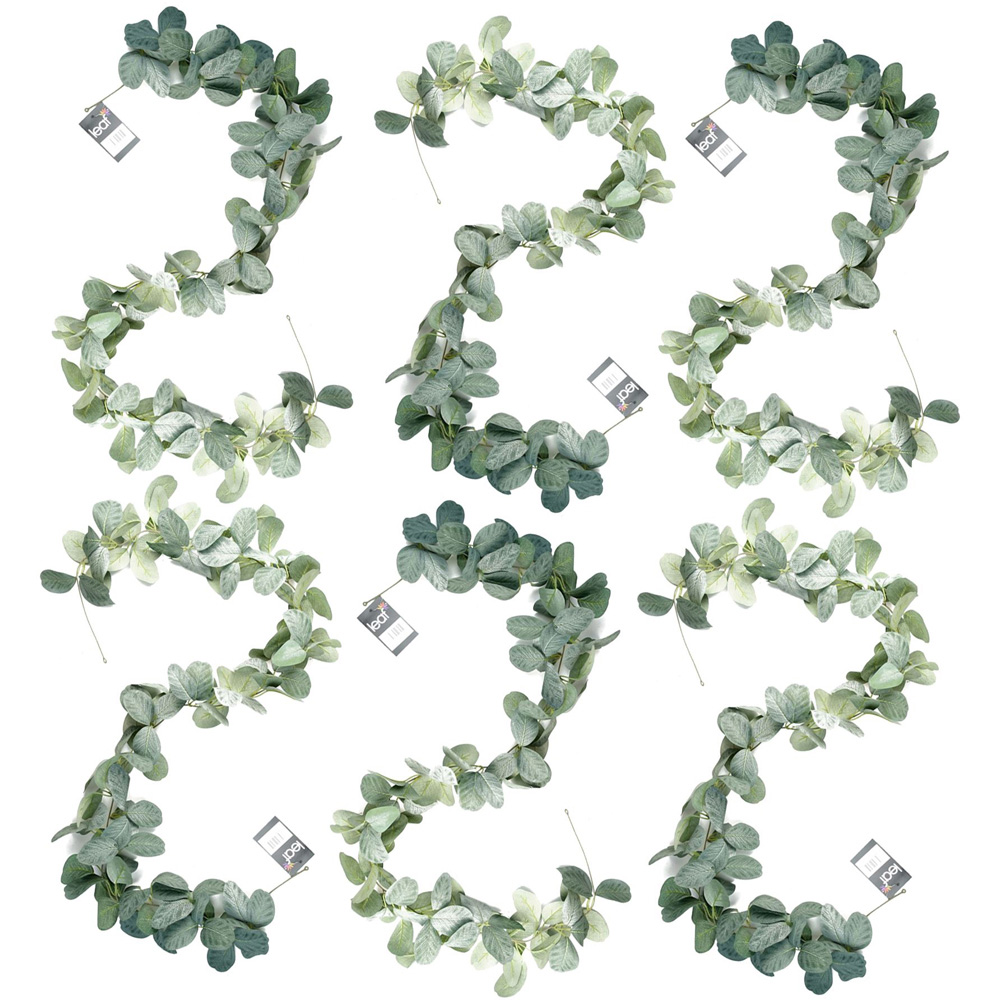 Leaf Trailing Evergreen Hanging Artificial Plant 5ft 6 Pack Image 1