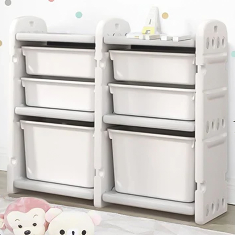 H&O Direct 6 Compartment Kids Storage Cabinet Image 1