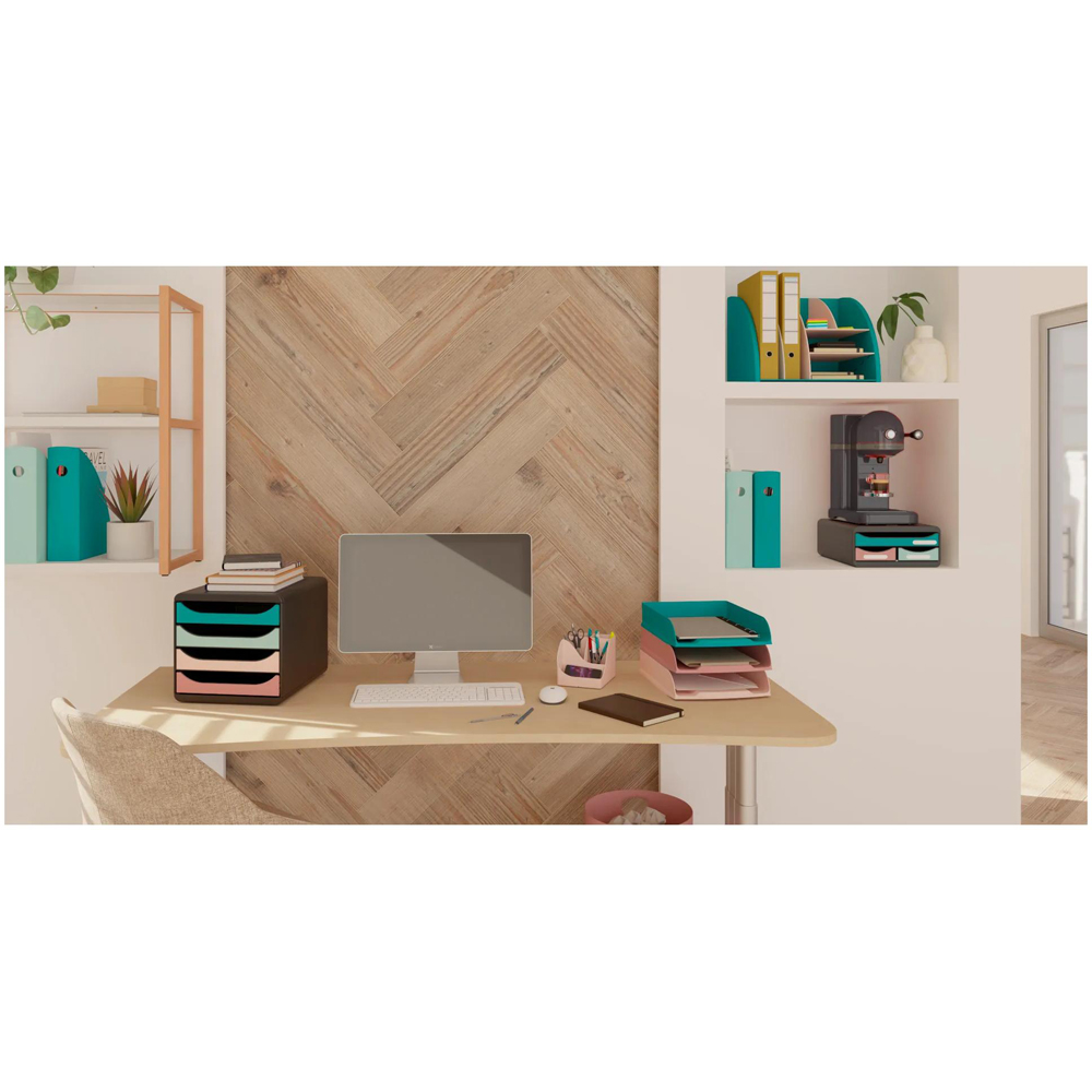 Exacompta Styli Skandi Multicolour Letter Tray 4 Pack Image 2
