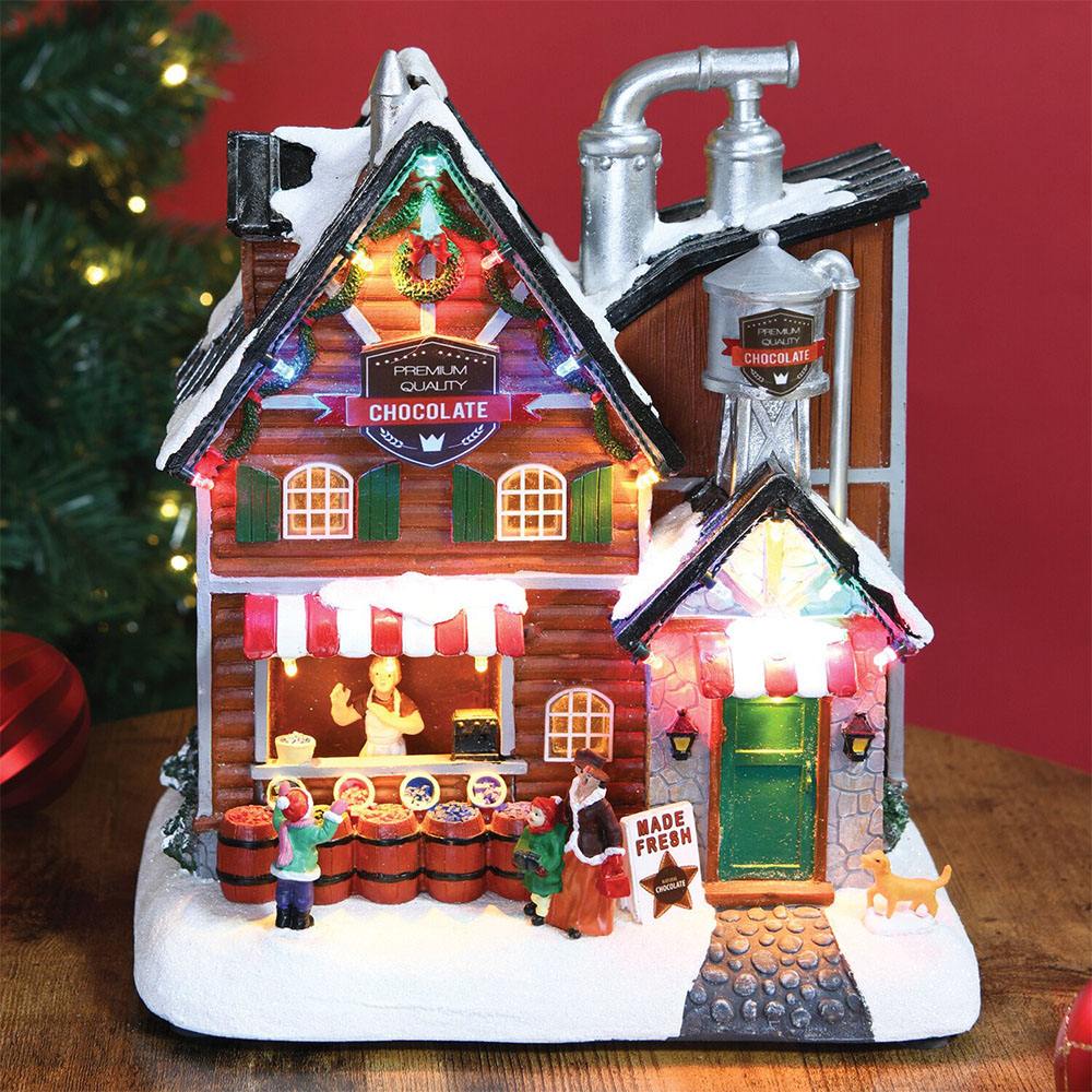 Christmas LED Chocolate Factory - Brown Image 1