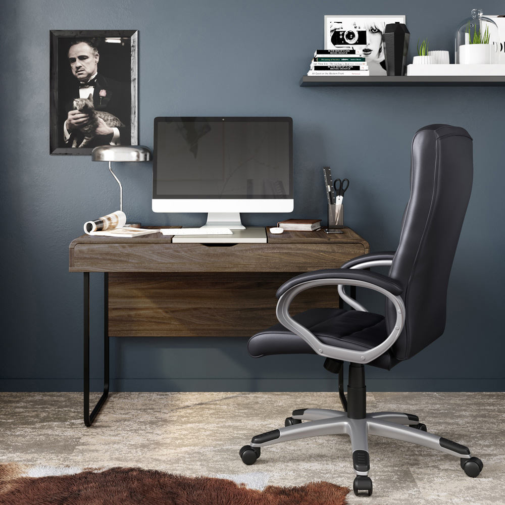 Dorel Hampton Black Leather Office Chair Image 6