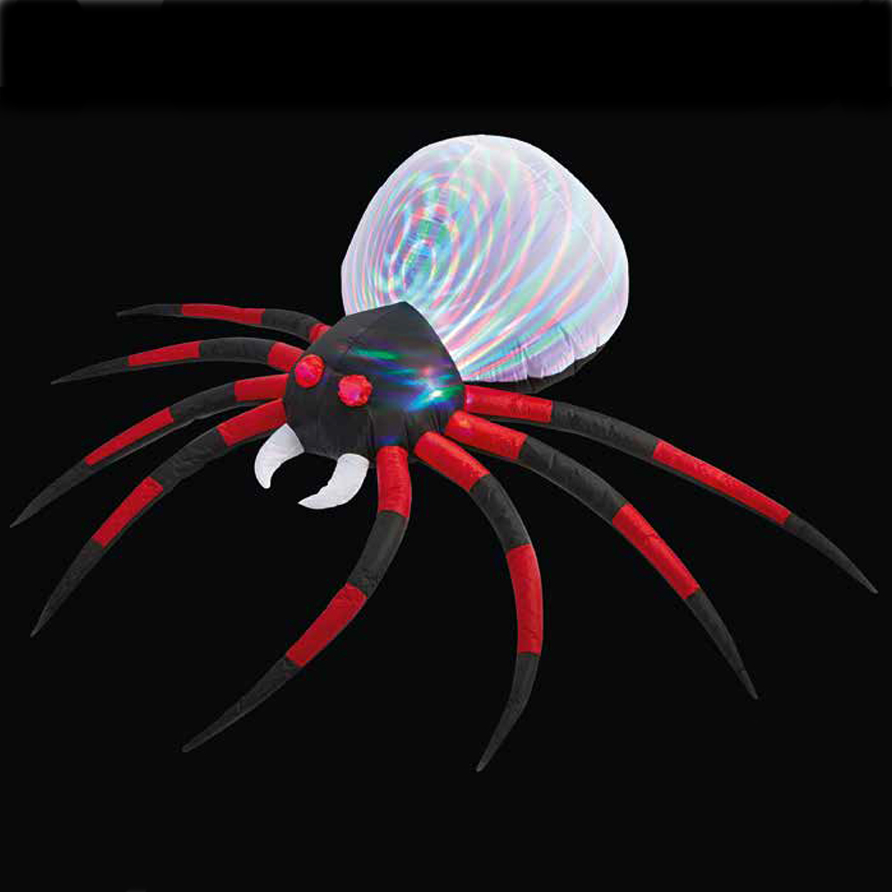 Premier Inflatable Halloween Spider Multi Disco Globe Light Effect 7.8ft Image 2