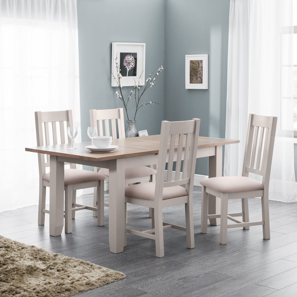 Julian Bowen Richmond 6 Seater Extending Dining Table Elephant Grey and Pale Oak Image 8