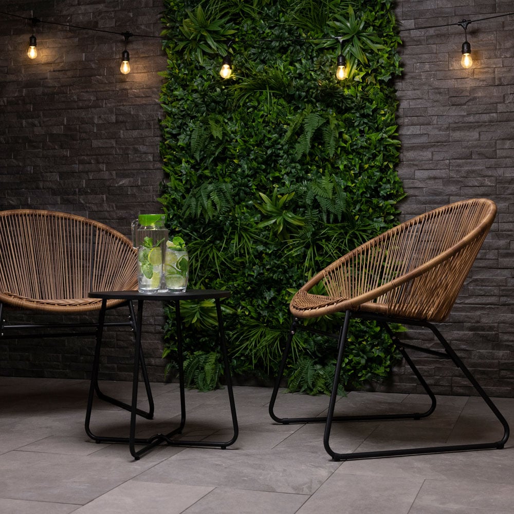 Charles Bentley 2 Seater Zanzibar Tea Bistro Set Natural Image 5