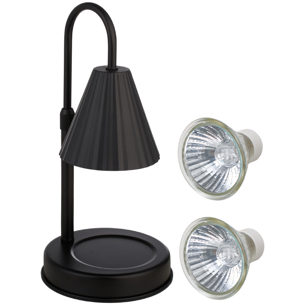 Living and Home Black Height Adjustable Tabletop Candle Warmer Lamp Image 3