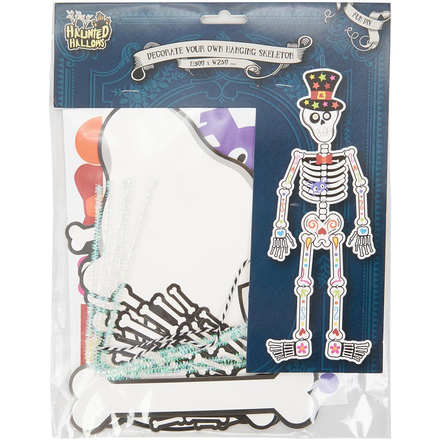 Haunted Hallows Decorate Your Own Hanging Skeleton Decoration Image 1