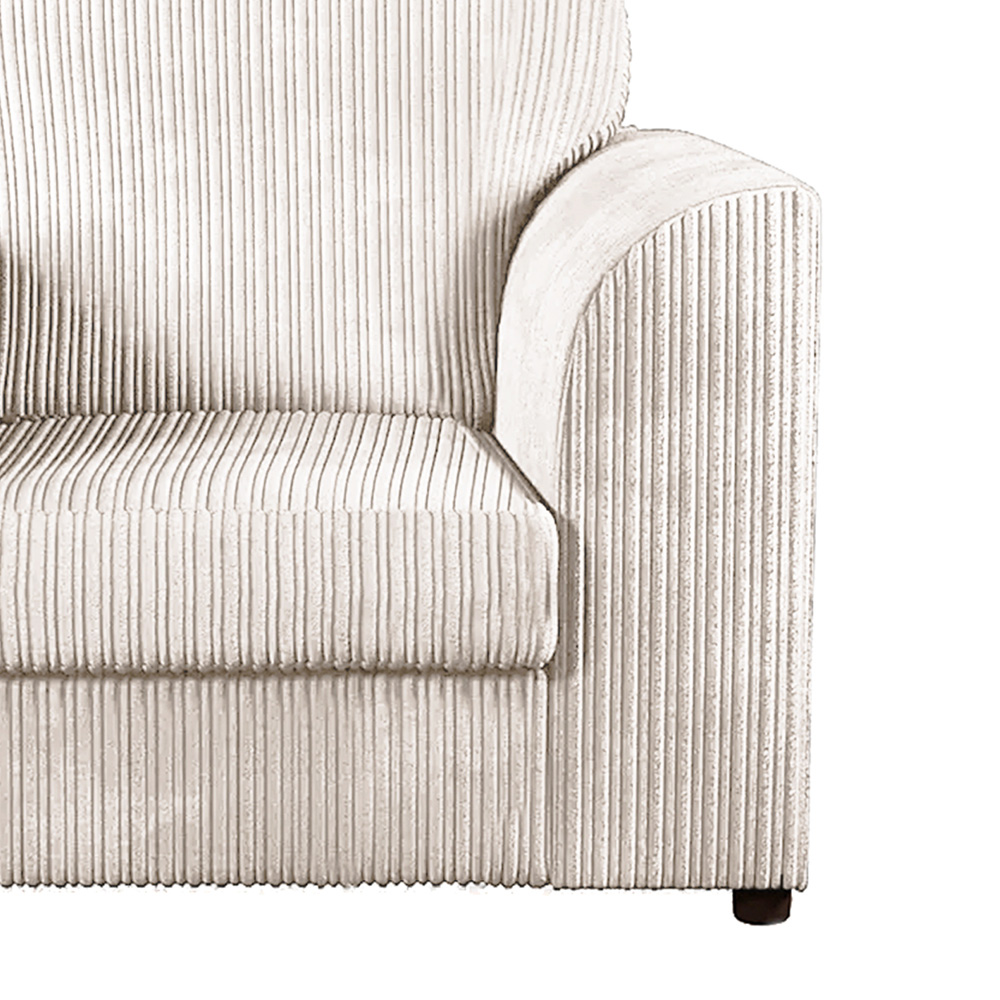Luxor Single Seater Cream Jumbo Cord Armchair Image 3