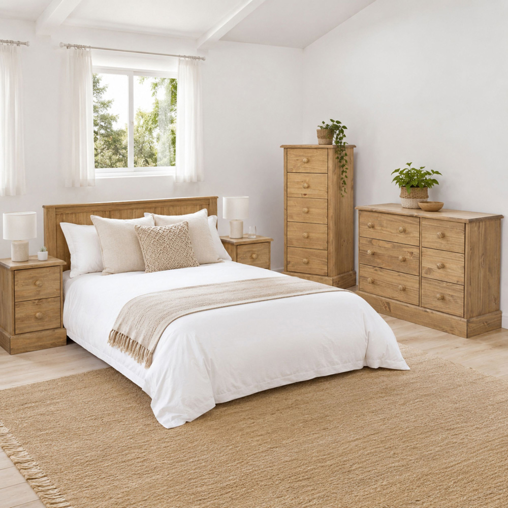 Core Products Cotswold 6 Drawer Pine Wood and MDF Wide Chest of Drawers Image 4