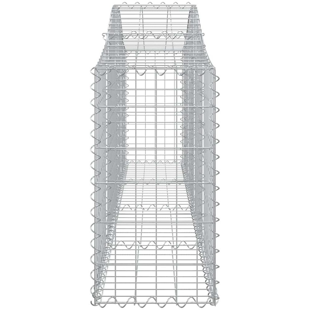 vidaXL Silver Galvanised Iron Gabion Basket 200 x 30 x 60/80cm 2 Pack Image 3