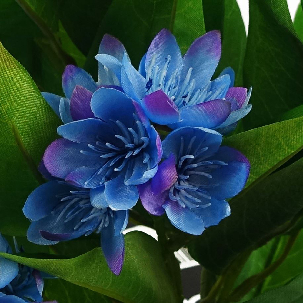 Leaf Blue Flower Freesia Artificial Plant 18cm Image 2