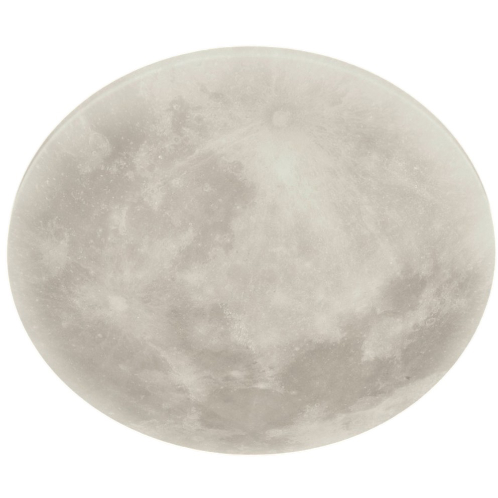 TRIO Lunar Moon Motif White Integrated LED Ceiling Light Image 1