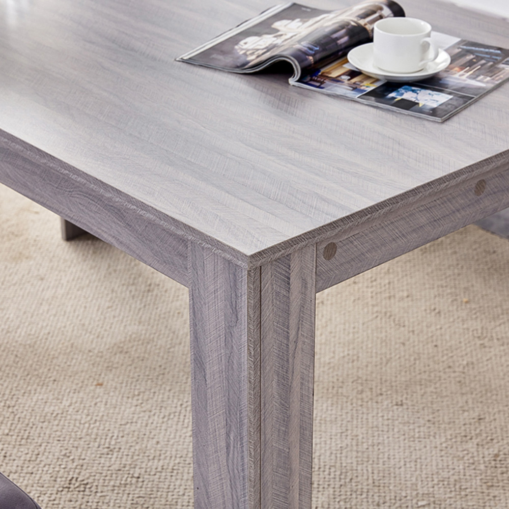 Kosy Koala 4 Seater Dining Set with Bench Grey Velvet Image 2