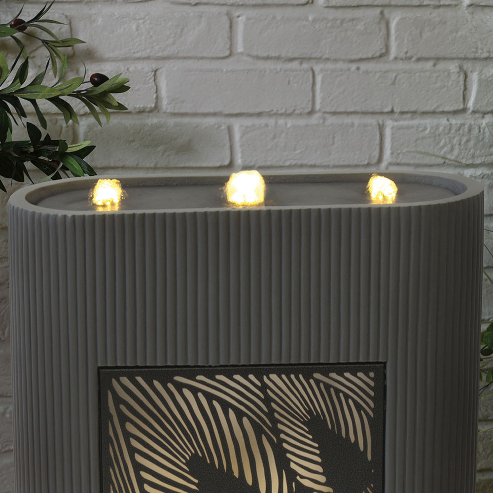 Fern Cut Out Water Feature - Grey Image 5