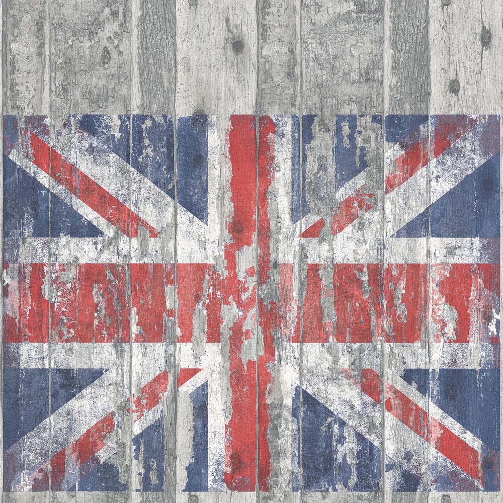 Galerie Grunge Union Jack Grey Wallpaper Image 1