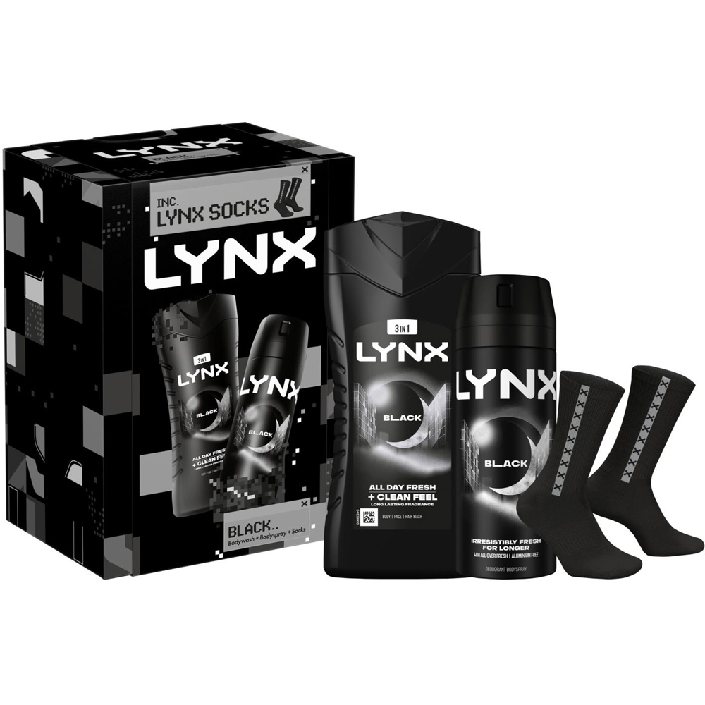 Lynx Black Duo and Socks Gift Set 2 Pack Image 6