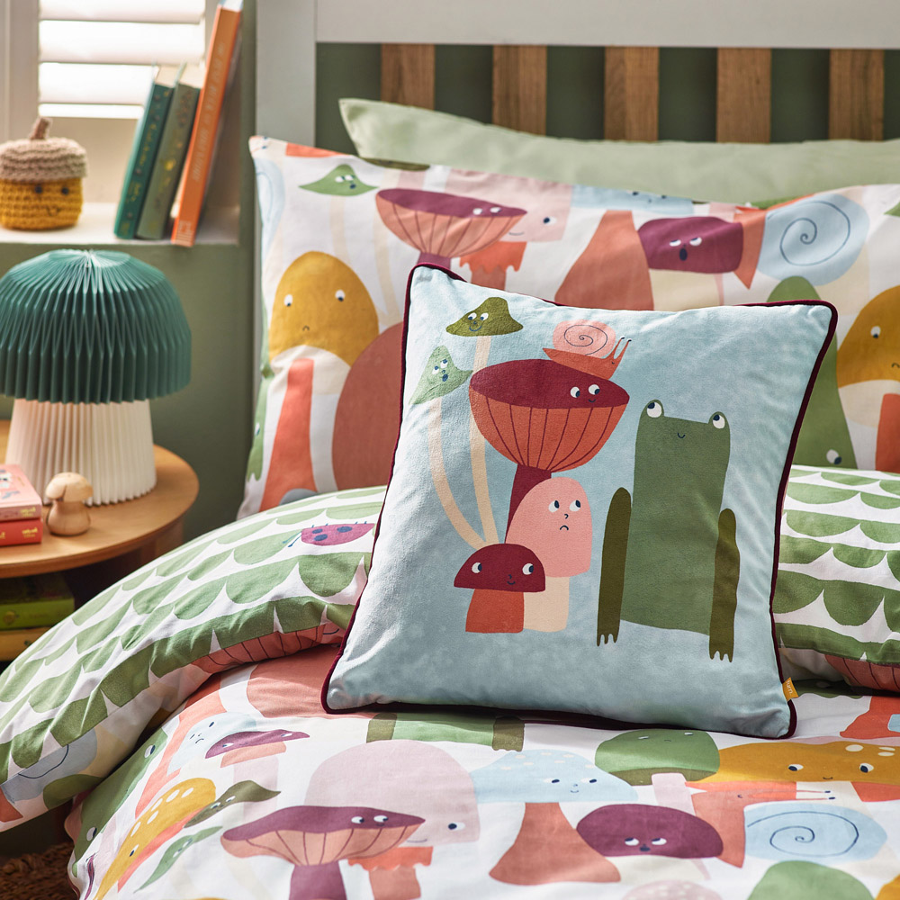little furn. Funguys Single Multicolour Mushroom Duvet Cover Set Image 2