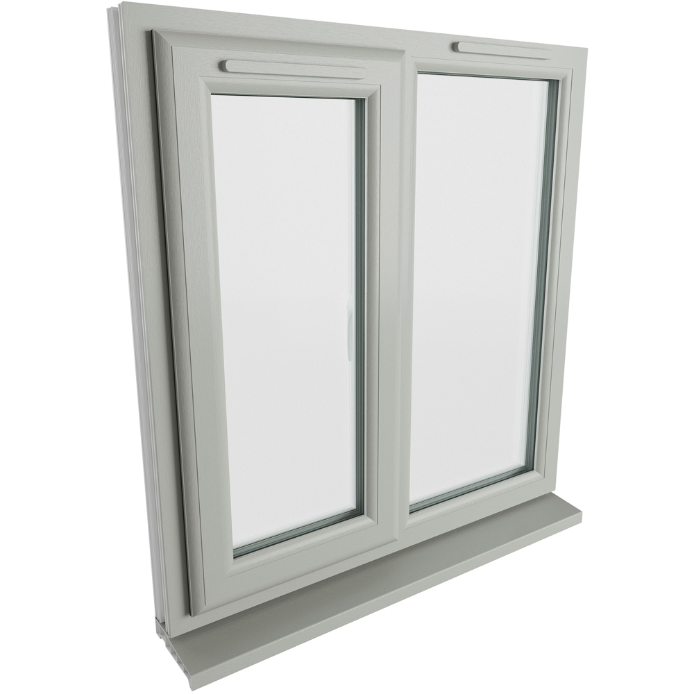 Crystal Agate and White LH Side Hung Next to a Fixed Clear Triple Glazed Window 905 x 965mm Image 4