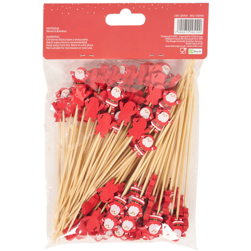 Pack 100 Christmas Cocktail Sticks Image 3