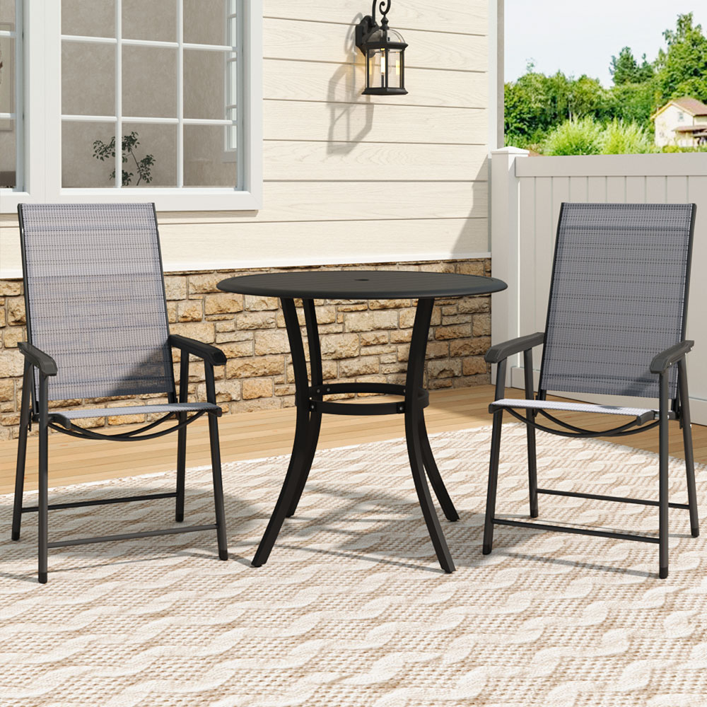 Living and Home Foldable 2 Seater Slatted Patio Set Image 7