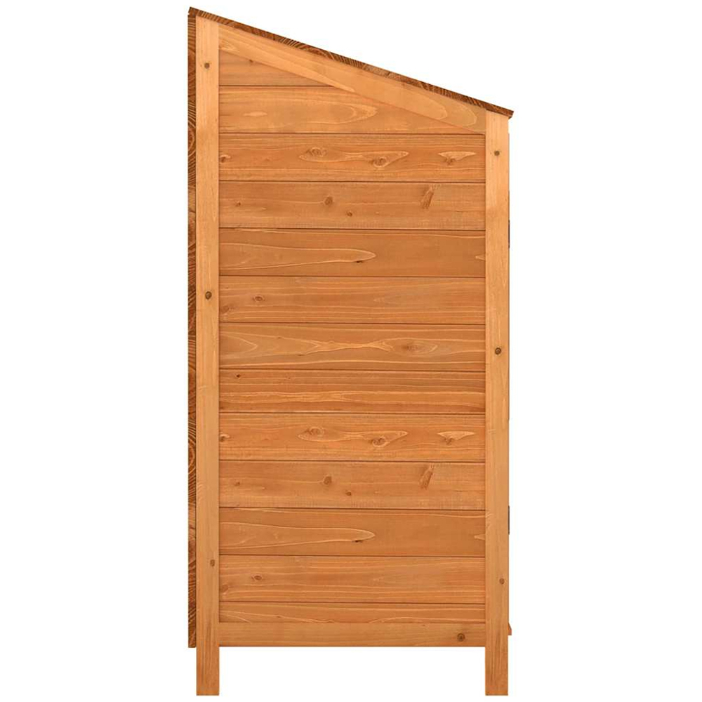 vidaXL 3.3 x 1.7ft Brown Wooden Pent Garden Shed Image 2