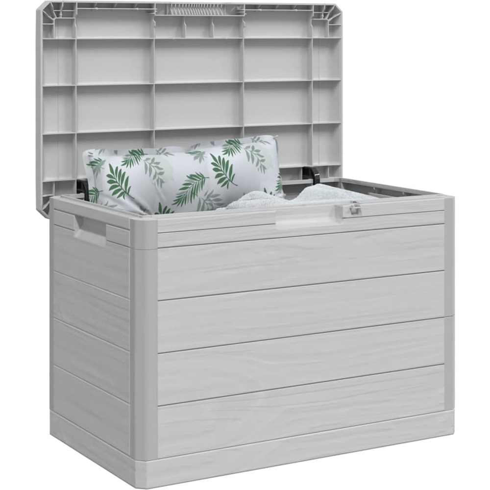 Walplus Grey Polypropylene Wood Texture Garden Cushion Box 53 x 77.5 x 44.5cm Image 5