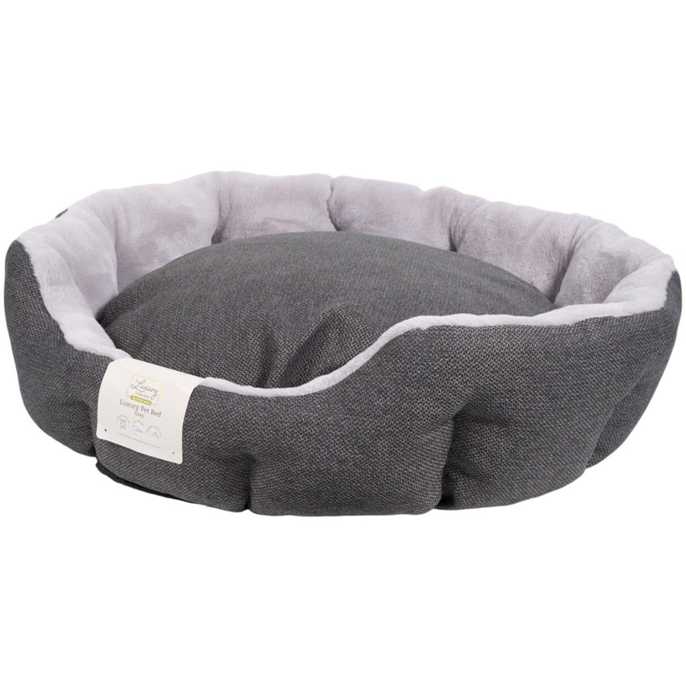 Luxurious Pet Bed Grey L Image 4