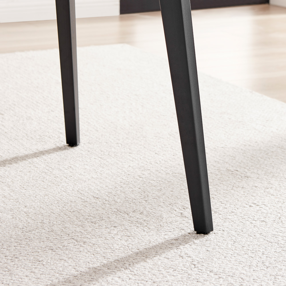 Furniturebox Kimmi Round Dining Table White and Black Image 4