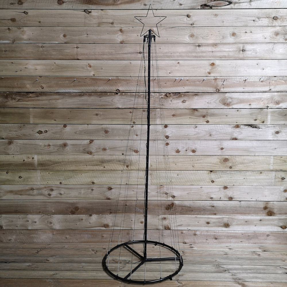 Premier Black Pin Wire Warm and Cool LED Pyramid Maypole Outdoor Christmas Tree 13ft Image 9