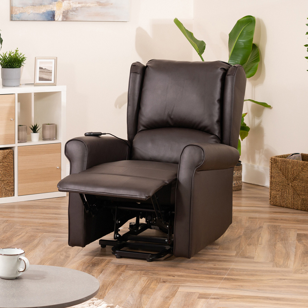 Artemis Home Corcoran Brown Massage and Heat Electric Recliner Chair Image 2