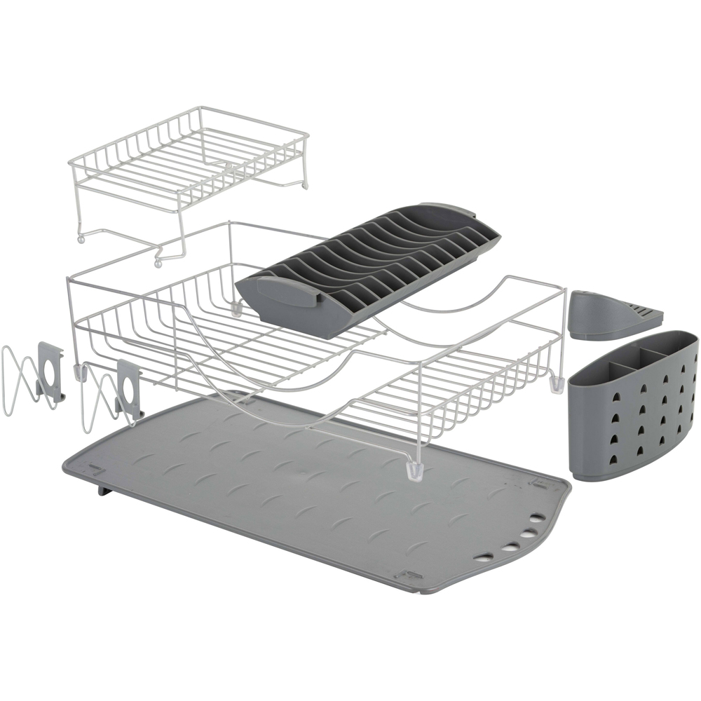 Tower 2 Tier Grey Compact Dish Rack Wilko