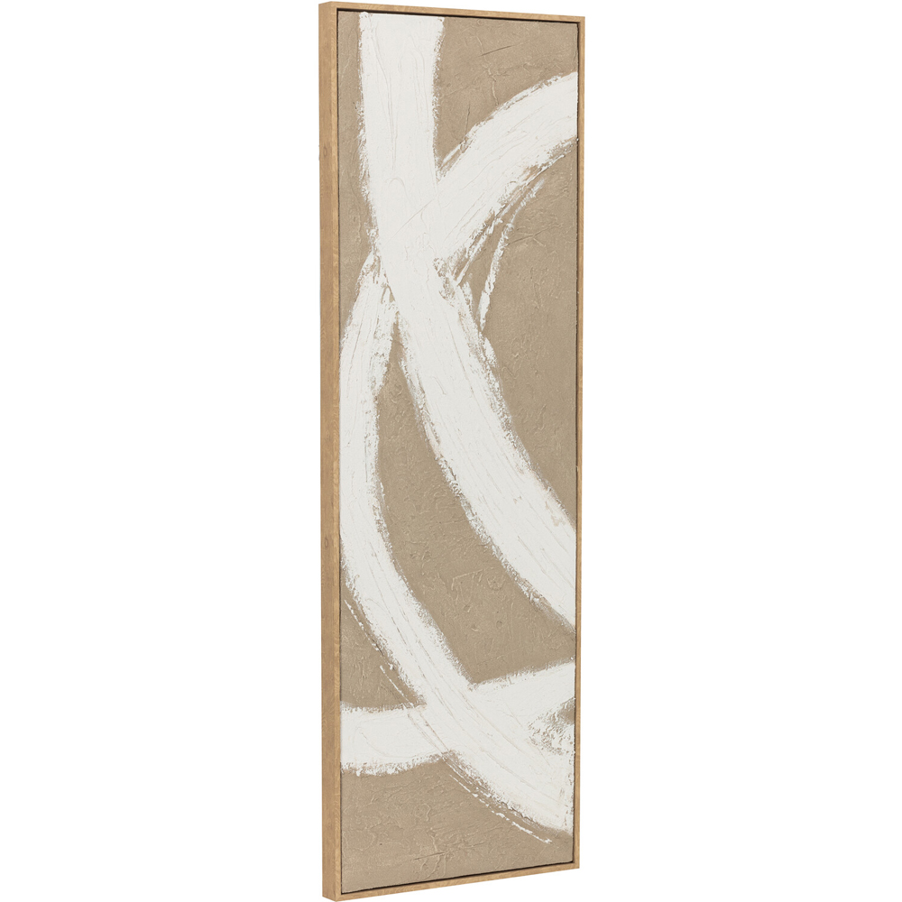 Set of 2 Hand Painted Canvases Taupe Image 6
