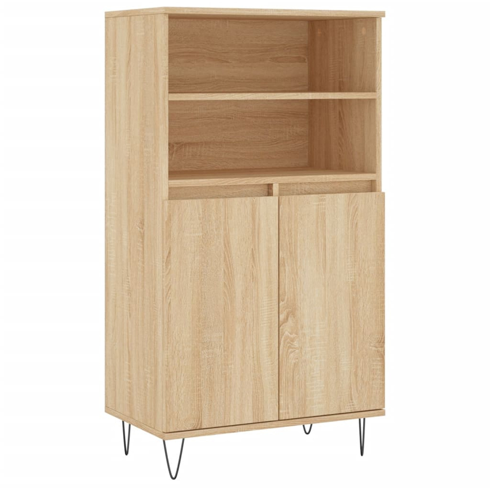 vidaXL 2 Door 2 Shelf Sonoma Oak Highboard Image 2