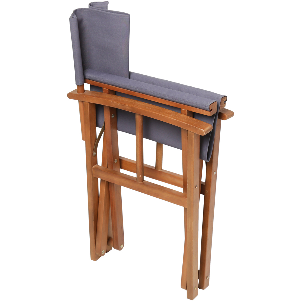 Charles Bentley Set of 2 Grey Directors Chair Image 4