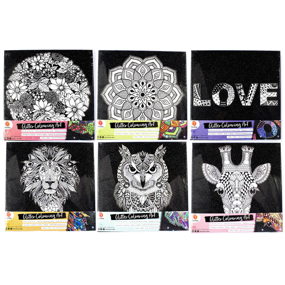 Deco Time Glitter Colouring Art Image 1