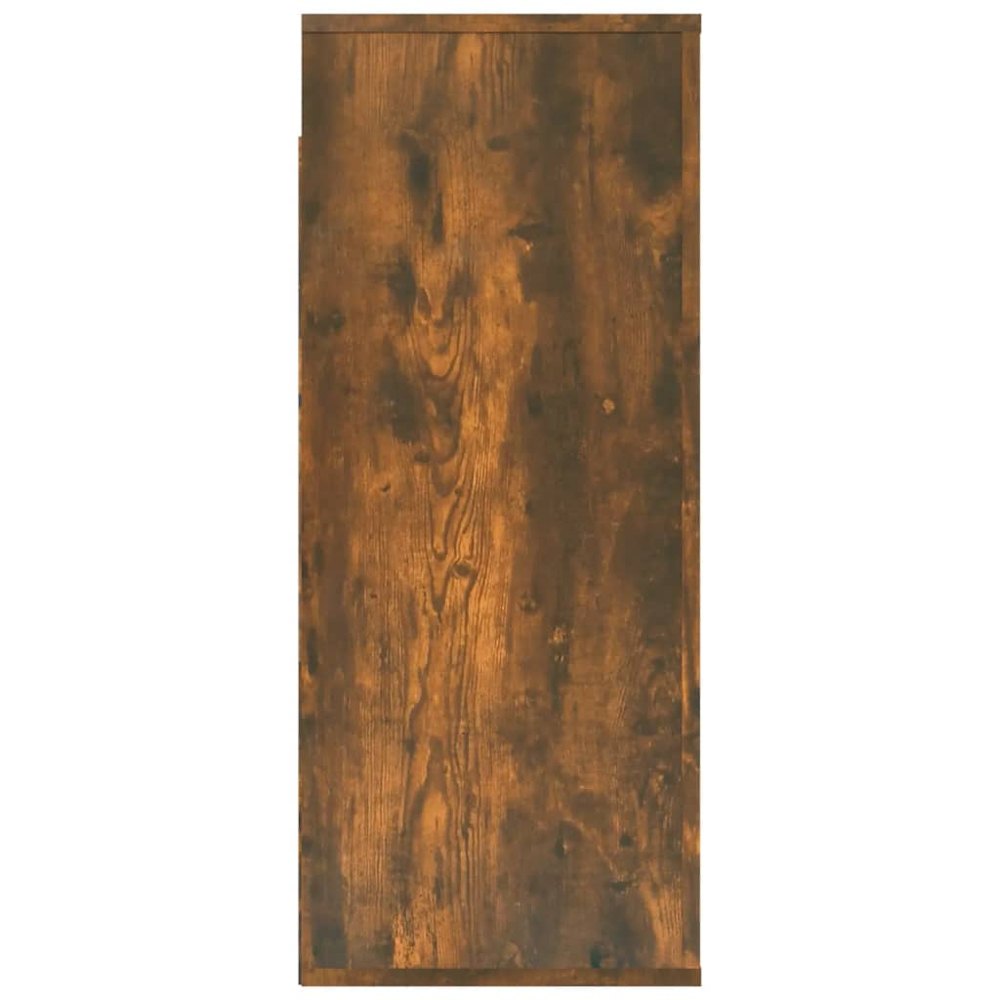 vidaXL 3 Shelf Smoked Oak Wooden Wall Cabinet Image 5